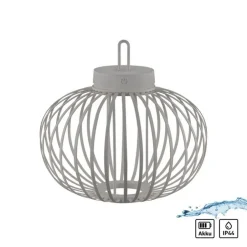 Schlafzimmer Lampen|Metall Lampen*Just Light LED Akku Tischleuchte IP44 Schwarz dimmbar Touch 33 cm