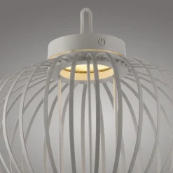 Schlafzimmer Lampen|Metall Lampen*Just Light LED Akku Tischleuchte IP44 Schwarz dimmbar Touch 33 cm