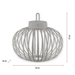 Schlafzimmer Lampen|Metall Lampen*Just Light LED Akku Tischleuchte IP44 Schwarz dimmbar Touch 33 cm