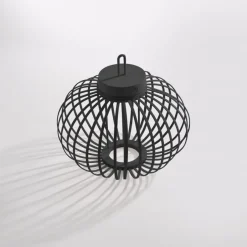 Just Light LED Akku Tischleuchte IP44 Schwarz Dimmer Touch 33 cm< Schlafzimmer Lampen|Metall Lampen