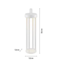 Led Lampen|Schlafzimmer Lampen*Just Light LED Akku Tischleuchte Metall dimmbar IP44 2700 K Weiß