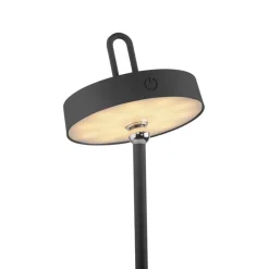 Just Light LED Akku Tischleuchte Schwarz Dimmer Touch IP44 47,2 cm< Schlafzimmer Lampen|Tischlampen