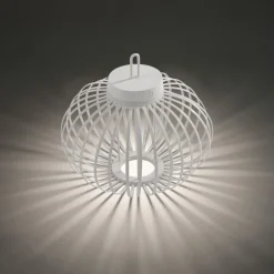 Schlafzimmer Lampen|Metall Lampen*Just Light LED Akku Tischleuchte Weiß Dimmer Touch 33 cm IP44 2 W