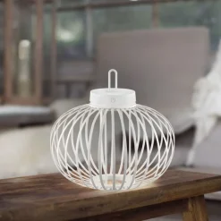 Schlafzimmer Lampen|Metall Lampen*Just Light LED Akku Tischleuchte Weiß Dimmer Touch 33 cm IP44 2 W