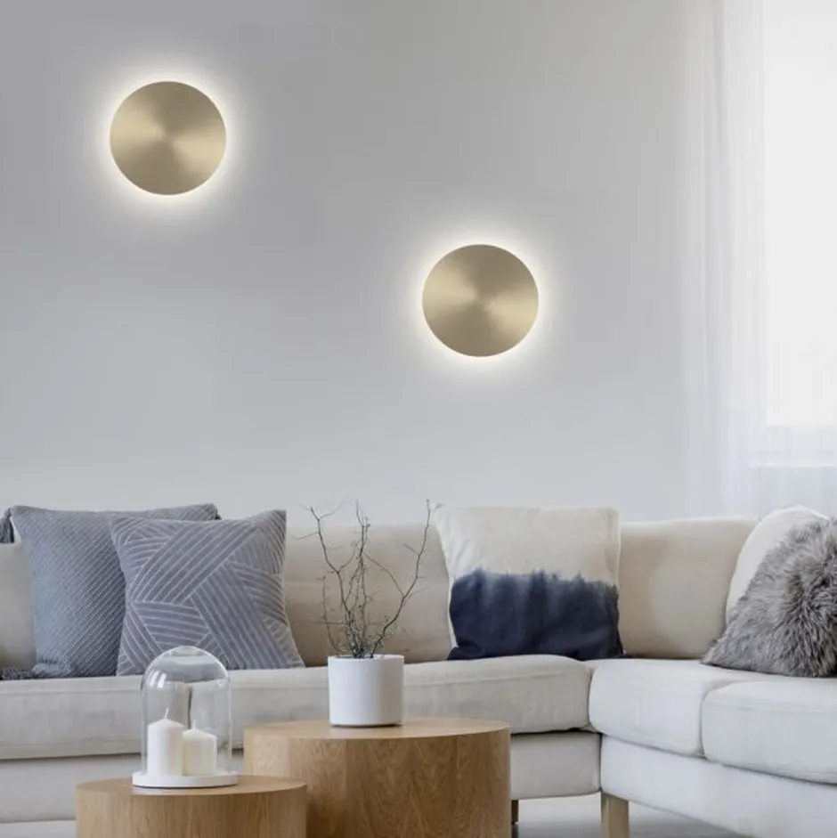 Flurlampen|Wohnzimmerlampen*Paul Neuhaus LED Akku Wandlampe in Messing dimmbar mit Fernbedienung