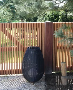 Wegeleuchten|Led Außenleuchten* LED Akku Wegeleuchte dimmbar Schwarz IP44 79 cm 3000 K