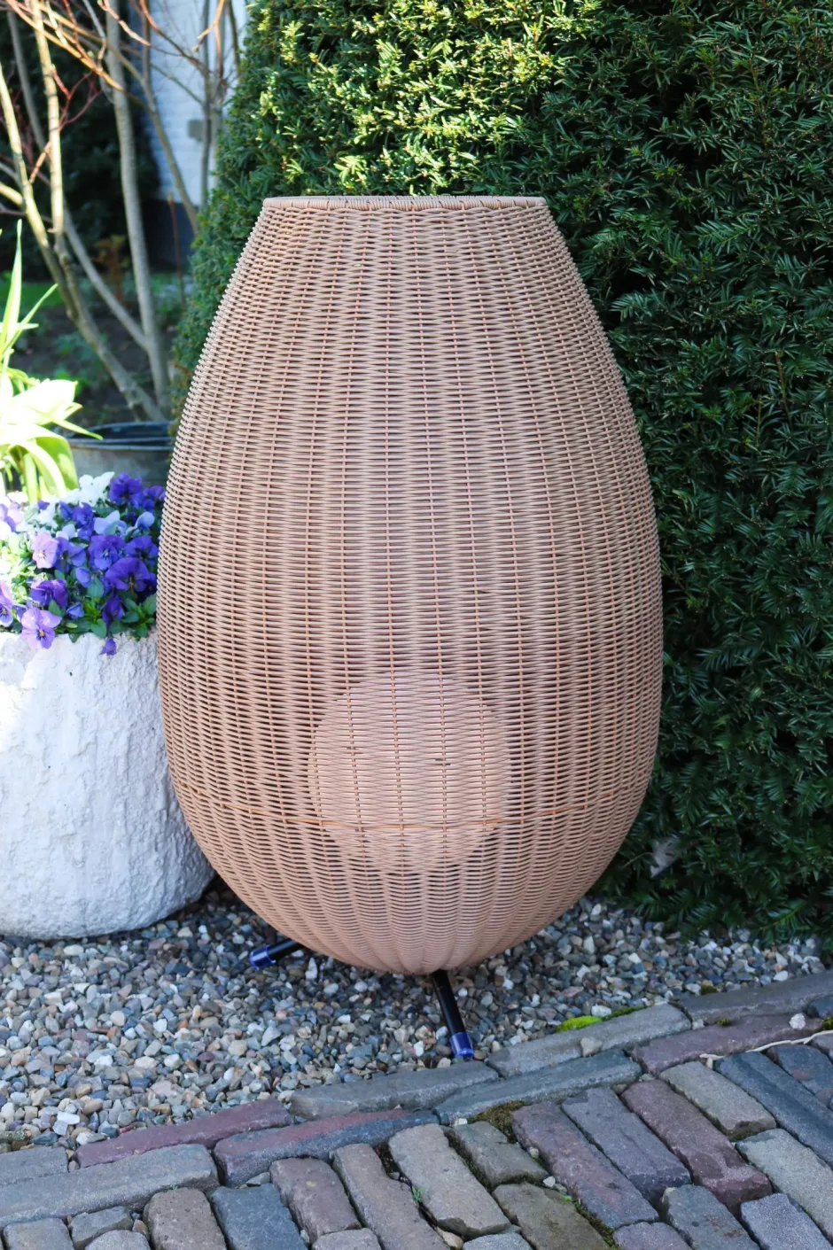 LED Akku Wegeleuchte dimmbar Natur IP44 79 cm 3000 K< Wegeleuchten|Led Außenleuchten