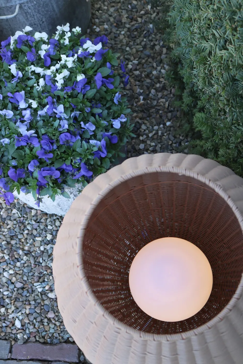 LED Akku Wegeleuchte dimmbar Natur IP44 79 cm 3000 K< Wegeleuchten|Led Außenleuchten