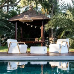 Metall Lampen|Wegeleuchten*Newgarden LED Außenlampe Akku 155 cm 2-in-1 IP54 Seegras Metall