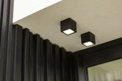 Metall Lampen|Led Außenleuchten*Eco-Light LED Außenlampe Aluminium Anthrazit 4000 K IP54 B:8,5 cm