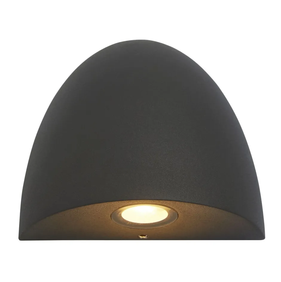 Metall Lampen|Led Außenleuchten*Searchlight LED Außenlampe Downlight IP54 Schwarz 3000 K 103,8 lm Alu