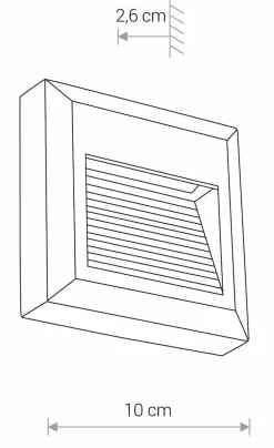 Metall Lampen|Led Außenleuchten*Nowodvorski LED Außenlampe IP54 Schwarz 3000 K quadratisch