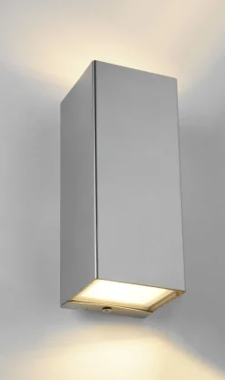 Led Außenleuchten|Moderne Außenleuchten*Eco-Light LED Außenlampe Up Down H:16,2 cm IP44 3000 K in Nickel