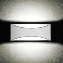 Moderne Lampen|Led Außenleuchten*Kanlux LED Außenlampe Up Down Weiß IP54 Aluminium Eingang