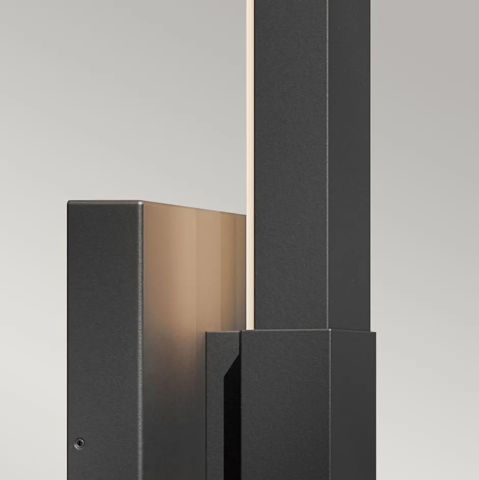 Metall Lampen|Messinglampen*Elstead LED Außenlampe Wand 76,2 cm hoch IP44 Schwarz indirektes Licht