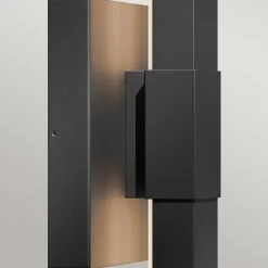 Metall Lampen|Messinglampen*Elstead LED Außenlampe Wand 76,2 cm hoch IP44 Schwarz indirektes Licht