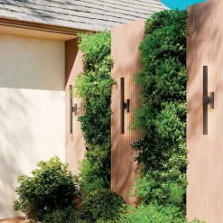 Metall Lampen|Messinglampen*Elstead LED Außenlampe Wand 76,2 cm hoch IP44 Schwarz indirektes Licht