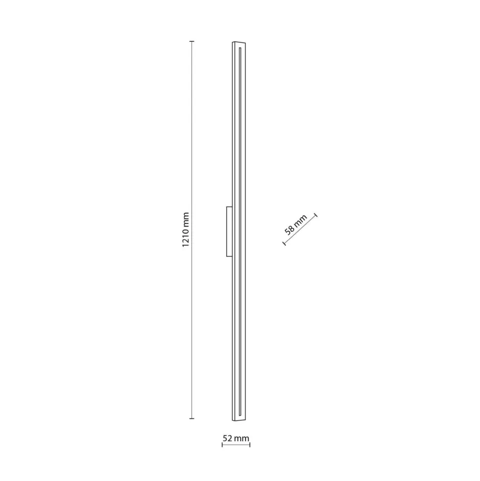 Metall Lampen|Feuchtraumleuchten*TK Lighting LED Außenlampe Wand Metall Grau IP65 H:121 cm indirekt