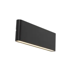 TK Lighting LED Außenlampe Wand Metall Schwarz 30 cm IP54 Up Down< Metall Lampen|Feuchtraumleuchten