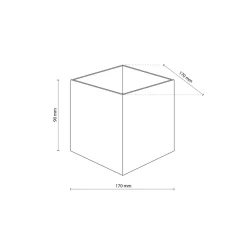TK Lighting LED Außenlampe Wand Schwarz Metall IP54 3000 K Würfel< Metall Lampen|Feuchtraumleuchten