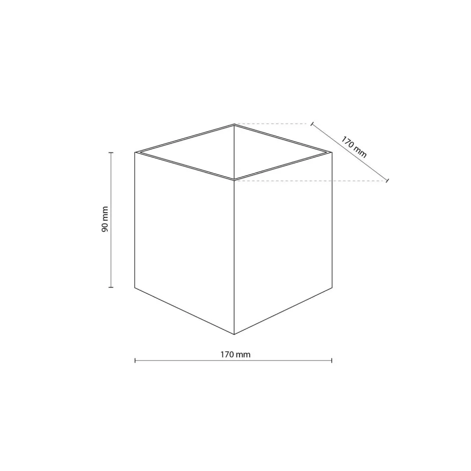 TK Lighting LED Außenlampe Wand Schwarz Metall IP54 3000 K Würfel< Metall Lampen|Feuchtraumleuchten