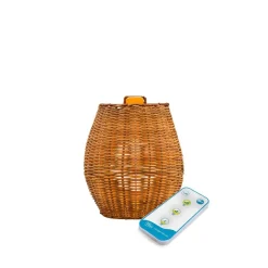 Feuchtraumleuchten|Moderne Außenleuchten*Newgarden LED Außenleuchte Akku Rattan H: 24,5 cm kabellos dimmbar