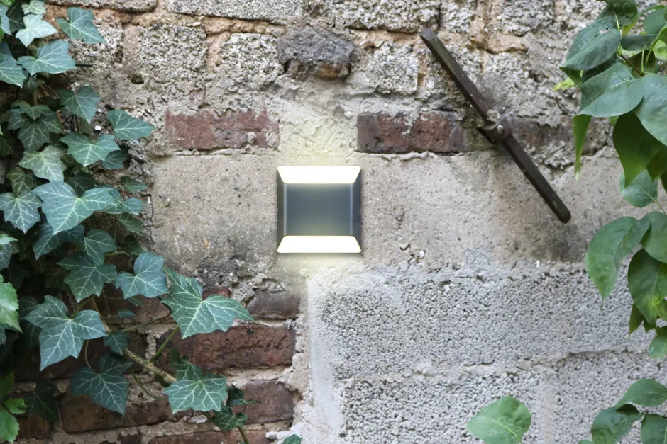 Metall Lampen|Led Außenleuchten*Eco-Light LED Außenleuchte Aluminium IP54 H:12,4 cm 7 W Up Down