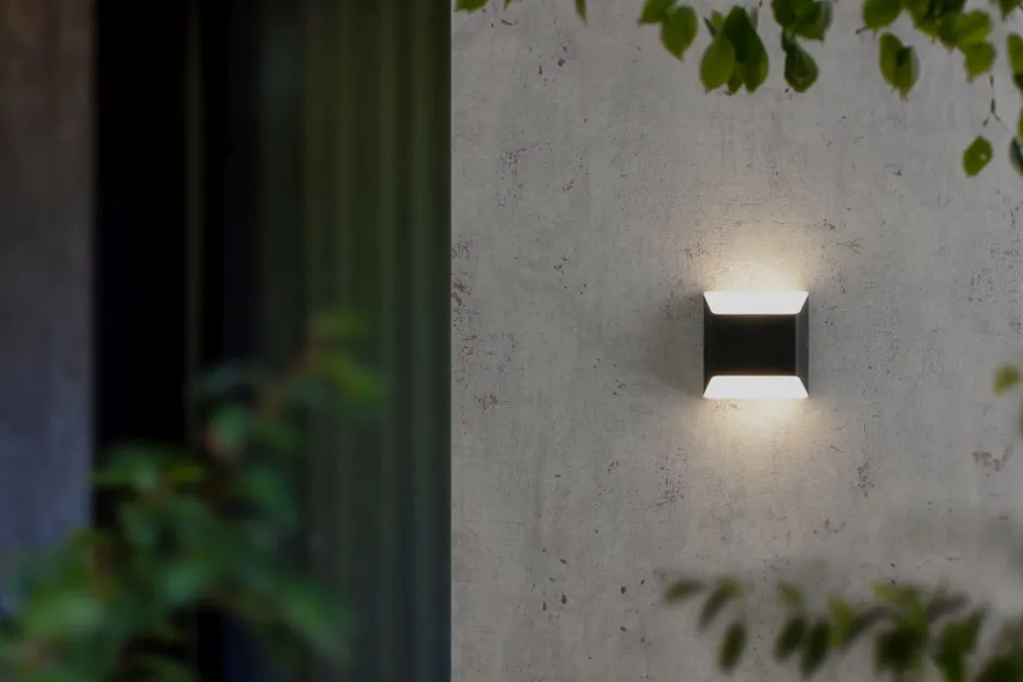 Metall Lampen|Led Außenleuchten*Eco-Light LED Außenleuchte Aluminium IP54 H:12,4 cm 7 W Up Down