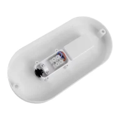 Strühm LED Außenleuchte Decke IP65 Weiß oval blendarm< Badezimmer Lampe|Feuchtraumleuchten