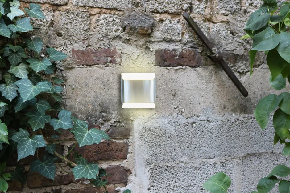 Eco-Light LED Außenleuchte Edelstahl IP54 H:12,4 cm 7 W Up Down< Metall Lampen|Led Außenleuchten