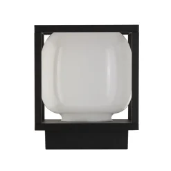 Metall Lampen|Kugellampen*Searchlight LED Außenleuchte IP54 Schwarz Weiß 15 cm 3000 K klein