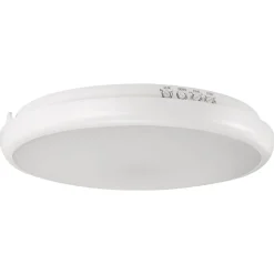 Badezimmer Lampe|Feuchtraumleuchten*Strühm LED Außenleuchte mit Bewegungsmelder IP65 rund Ø 30 cm Weiß