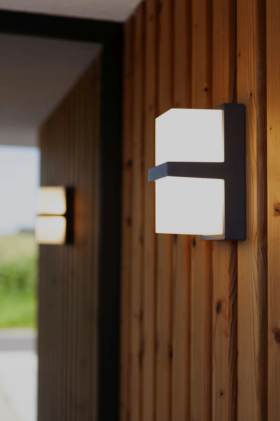 Metall Lampen|Led Außenleuchten*Eco-Light LED Außenleuchte Wand Aluminium Anthrazit IP54 3000 K