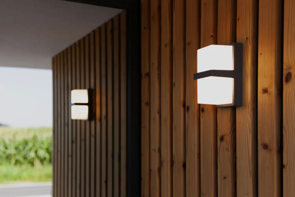 Metall Lampen|Led Außenleuchten*Eco-Light LED Außenleuchte Wand Aluminium Anthrazit IP54 3000 K