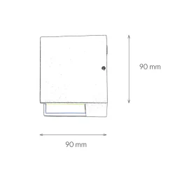 Moderne Lampen|Led Außenleuchten*Easylight LED Außenleuchte Wand klein B: 9 cm IP44 Haus Eingang