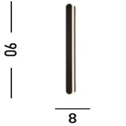 Searchlight LED Außenleuchte Wand Schwarz Metall 18 W IP65 H:90 cm< Metall Lampen|Led Außenleuchten