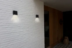 Metall Lampen|Led Außenleuchten*Eco-Light LED Außenleuchte Wand Schwarz IP54 10 W 3000 K Up Down