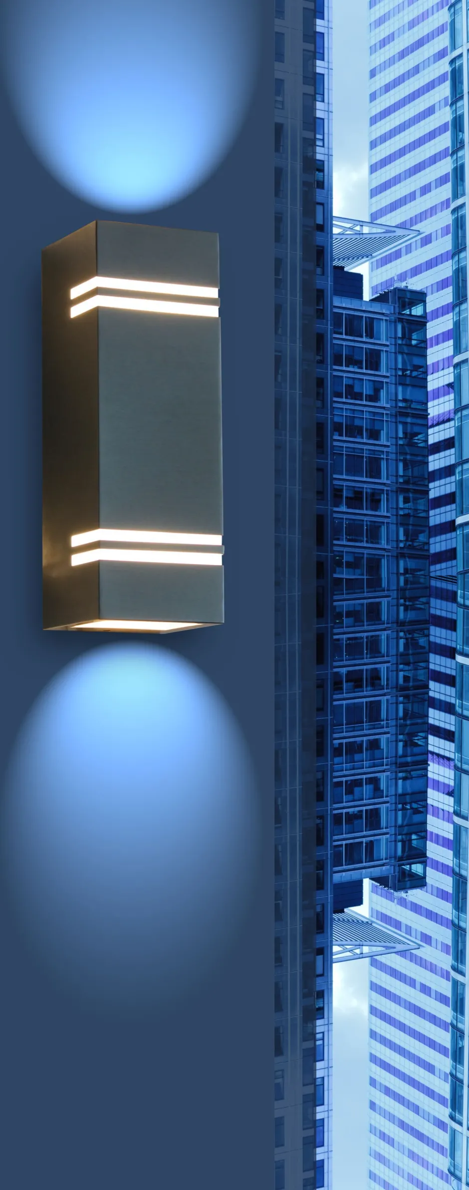 Metall Lampen|Led Außenleuchten*Eco-Light LED Außenleuchte Wand Up Down Edelstahl IP54 3000 K