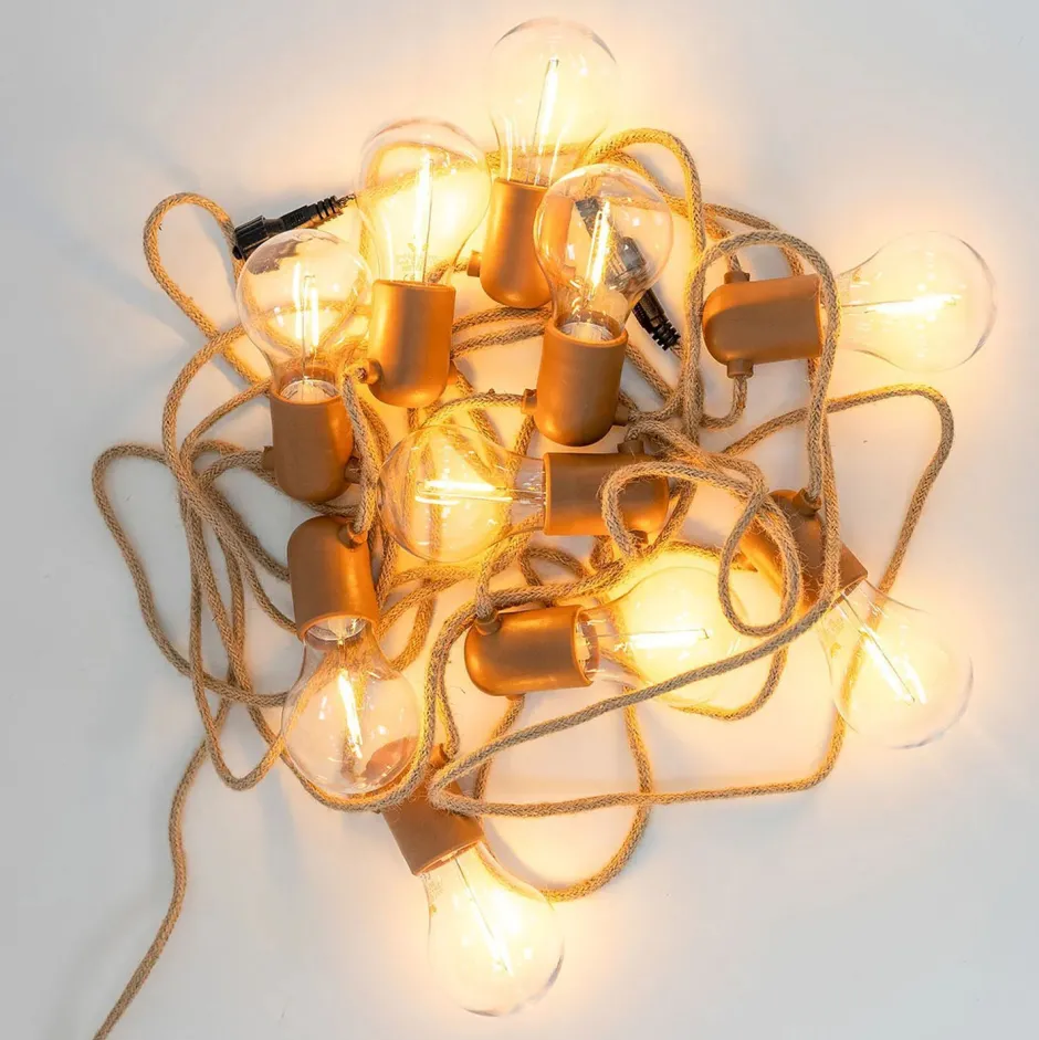 Außenlichterketten|Dekolampen Außen*Newgarden LED Außenlichterkette 5m 10x E27 IP44 2700 K mit Stecker