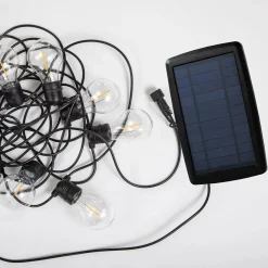 Newgarden LED Außenlichterkette Solar IP44 Schwarz 2700 K 5m lang< Außenlichterketten|Solarleuchten