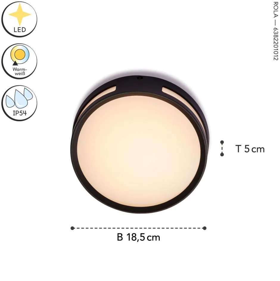 Eco-Light LED Außenwandlampe Aluminium rund Ø18,3 cm IP54 3000 K< Metall Lampen|Led Außenleuchten