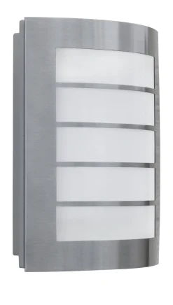 Eco-Light LED Außenwandlampe Edelstahl IP44 H:21,6 cm 850 lm 8 W< Metall Lampen|Led Außenleuchten