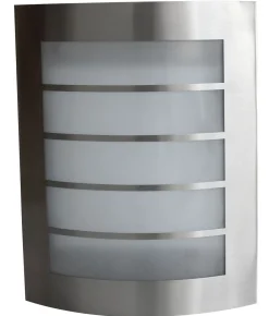 Eco-Light LED Außenwandlampe Edelstahl IP44 H:21,6 cm 850 lm 8 W< Metall Lampen|Led Außenleuchten