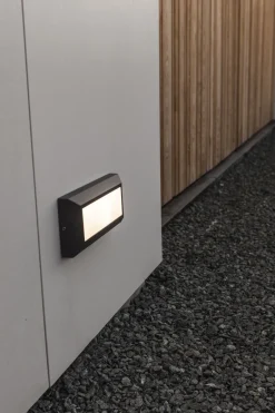 Metall Lampen|Led Außenleuchten*Eco-Light LED Außenwandlampe Schwarz B:32 cm 3000 K IP54 blendarm