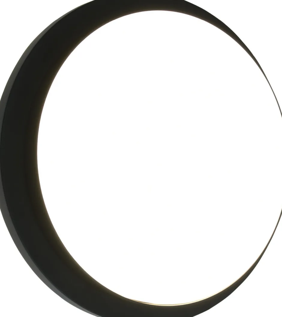Led Außenleuchten|Außenwandleuchten*Eco-Light LED Außenwandlampe Schwarz IP54 rund Ø30 cm 3000/4000 K