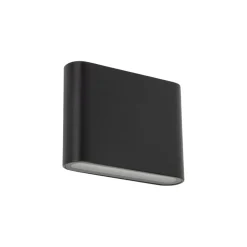 TK Lighting LED Außenwandleuchte Aluminium Schwarz IP54 Up Down< Metall Lampen|Feuchtraumleuchten