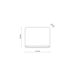 TK Lighting LED Außenwandleuchte Aluminium Schwarz IP54 Up Down< Metall Lampen|Feuchtraumleuchten