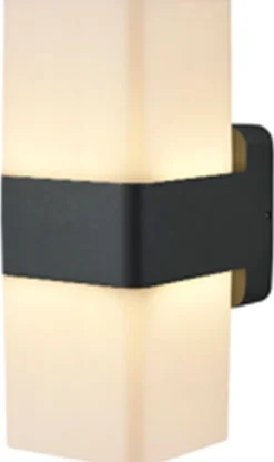 Metall Lampen|Moderne Außenleuchten*Easylight LED Außenwandleuchte Aluminium IP44 H: 20,5 cm eckig