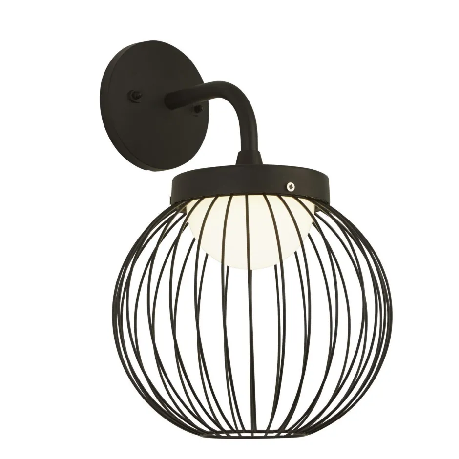 Metall Lampen|Kugellampen*Searchlight LED Außenwandleuchte IP44 Schwarz Weiß 3000 K 1460 lm