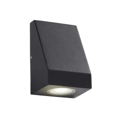 Metall Lampen|Led Außenleuchten*Searchlight LED Außenwandleuchte IP44 Schwarz 4000 K 205 lm Alu